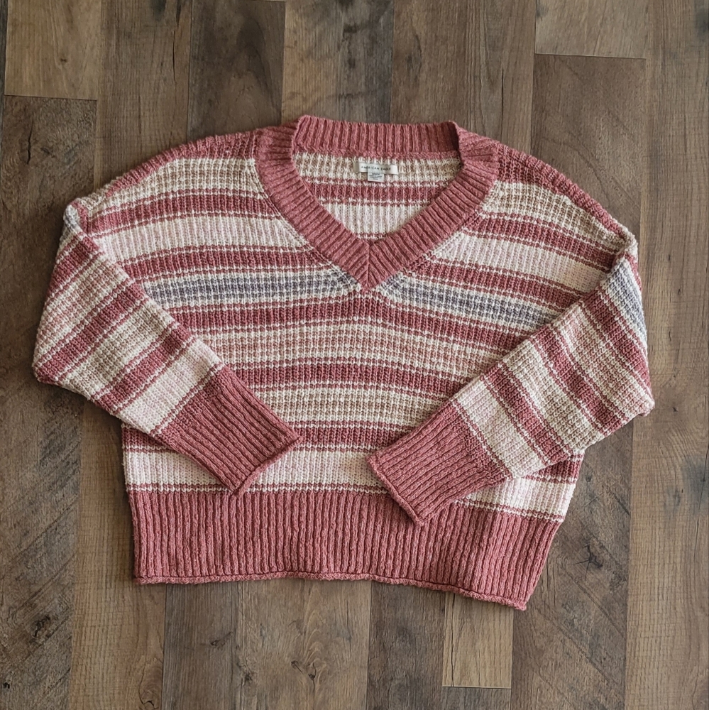 American Eagle Multi Colored Striped Sweater - image 1